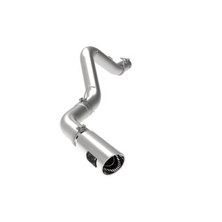 aFe Power | Large Bore-HD 5 IN 409 Stainless Steel DPF-Back Exhaust System w/Polished Tip - Silverado / Sierra 2500 HD / 3500...