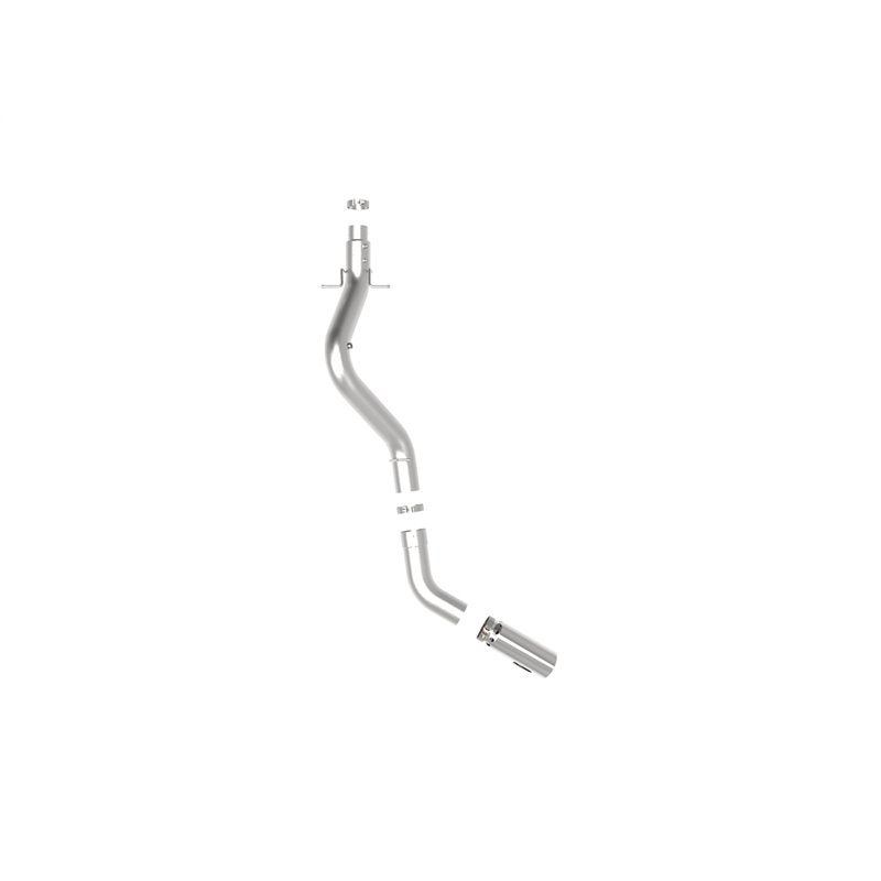 aFe POWER | Large Bore-HD 5in 409 SS DPF-Back w/Polished Tip - Silverado 2500 HD / Silverado 3500 HD / Sierra 2500 HD / Sierra 3