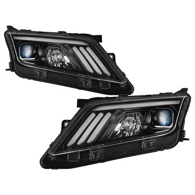 Xtune | Projector Headlights - Light Tube DRL - Black Xtune DRL Bar Headlights