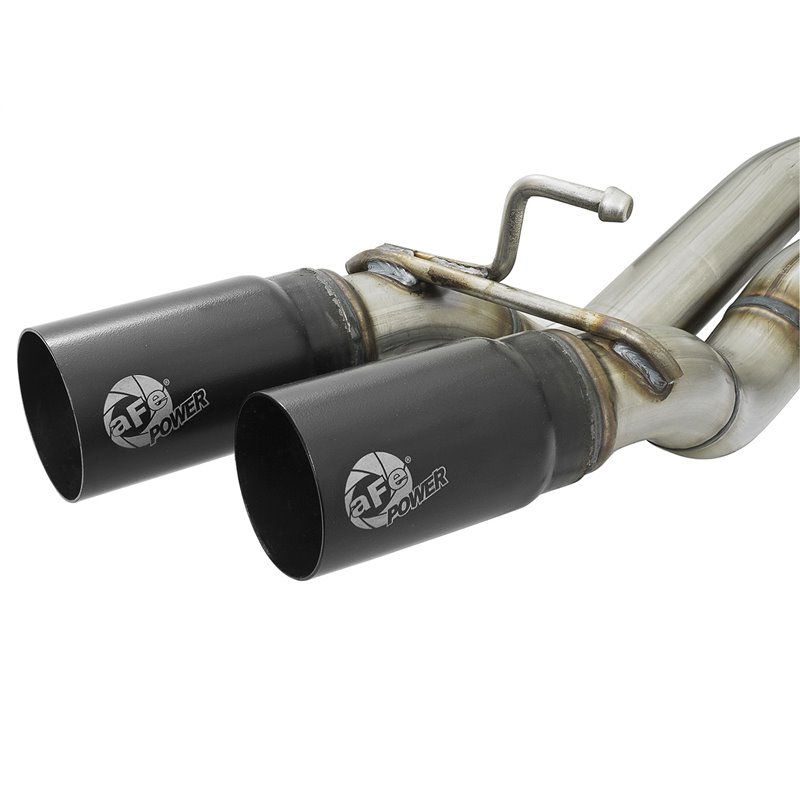 aFe Power | Rebel Series 3 IN Cat-Back Exhaust System w/Dual Mid-Side Exit Black Tips - Tacoma 3.5L 2016-2023 aFe POWER Cat-B...