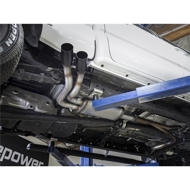 aFe Power | Rebel Series 3 IN Cat-Back Exhaust System w/Dual Mid-Side Exit Black Tips - Tacoma 3.5L 2016-2023 aFe POWER Cat-B...