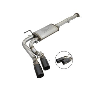 aFe Power | Rebel Series 3 IN Cat-Back Exhaust System w/Dual Mid-Side Exit Black Tips - Tacoma 4.0L 2005-2015 aFe POWER Cat-B...