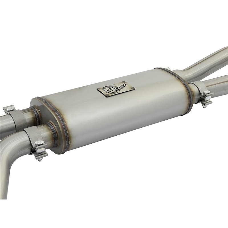 aFe Power | Rebel Series 3 IN 409 Stainless Steel Cat-Back Exhaust System w/Polished Tip - Titan 5.6L 2004-2015 aFe POWER Cat...