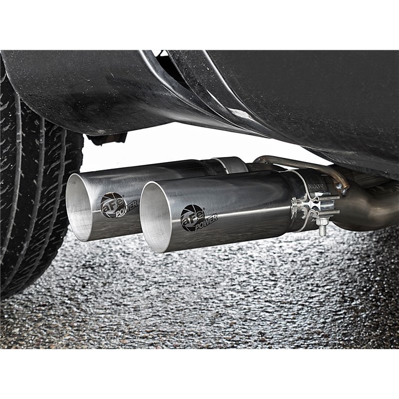 aFe Power | Rebel Series 3 IN 409 Stainless Steel Cat-Back Exhaust System w/Polished Tip - Titan 5.6L 2004-2015 aFe POWER Cat...