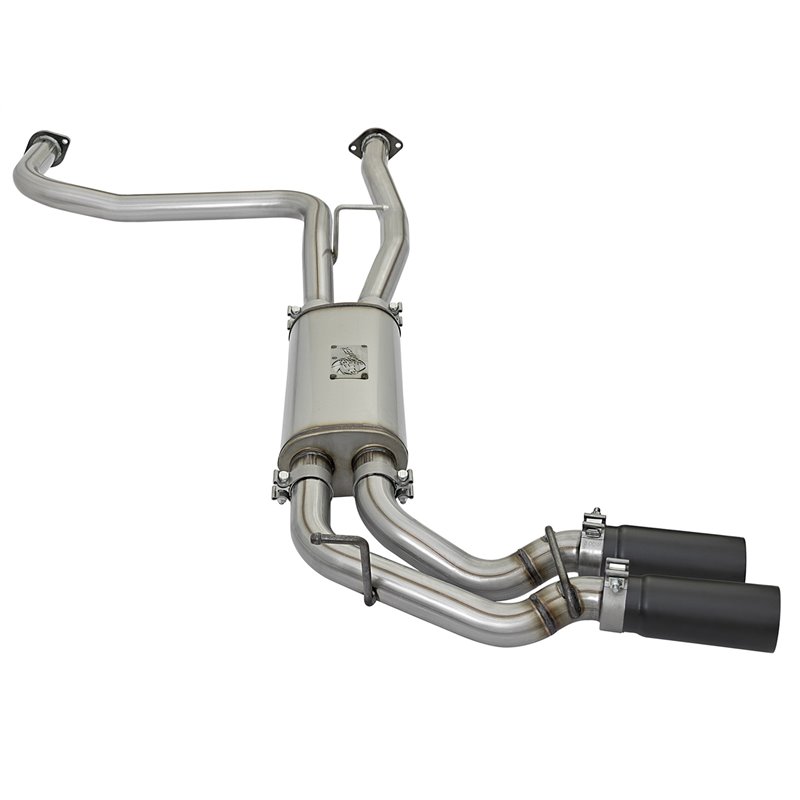 aFe POWER | Rebel Series 2-1/2in. Cat-Back w/Black Tip - Titan / Titan XD 5.6L 2017-2021