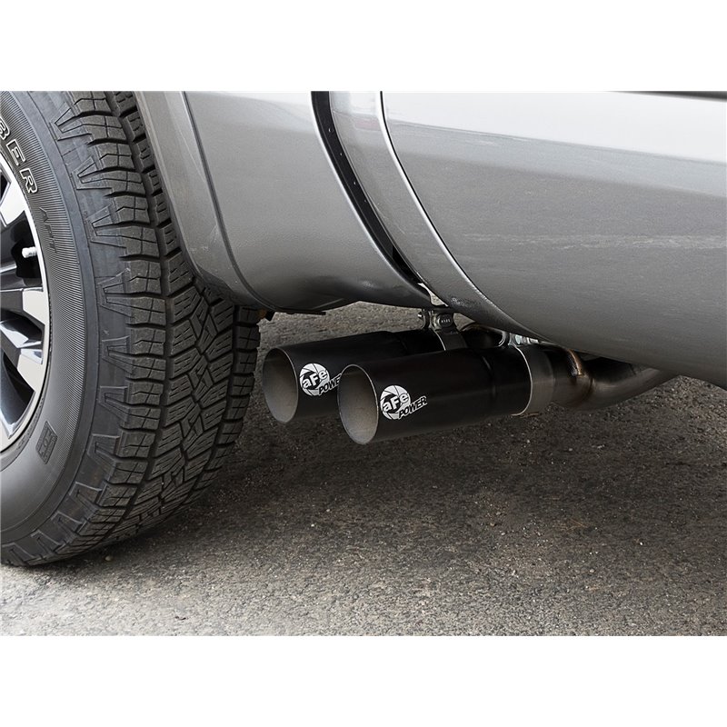aFe POWER | Rebel Series 2-1/2in. Cat-Back w/Black Tip - Titan / Titan XD 5.6L 2017-2021