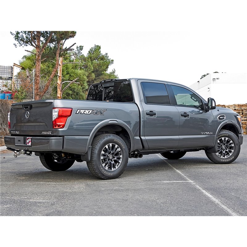 aFe POWER | Rebel Series 2-1/2in. Cat-Back w/Black Tip - Titan / Titan XD 5.6L 2017-2021