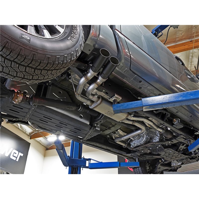aFe POWER | Rebel Series 2-1/2in. Cat-Back w/Black Tip - Titan / Titan XD 5.6L 2017-2021