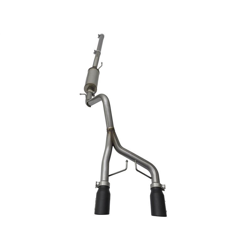 aFe Power | Rebel Series 2-1/2 IN 409 Stainless Steel Cat-Back Exhaust System w/Black Tip - Wrangler (JK) / Wrangler (JL) 3.6...