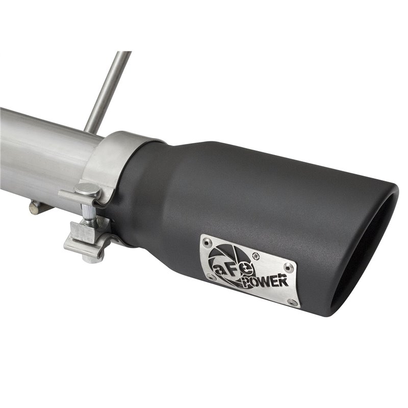 aFe Power | Rebel Series 2-1/2 IN 409 Stainless Steel Cat-Back Exhaust System w/Black Tip - Wrangler (JK) / Wrangler (JL) 3.6...