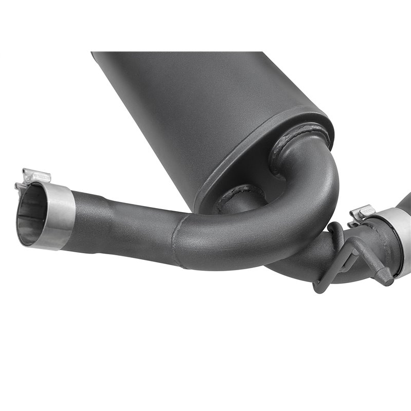 aFe Power | Rebel Series 2-1/2 IN 409 Stainless Steel Axle-Back Exhaust System w/Black Tips - Wrangler (JK) / Wrangler (JL) 3...