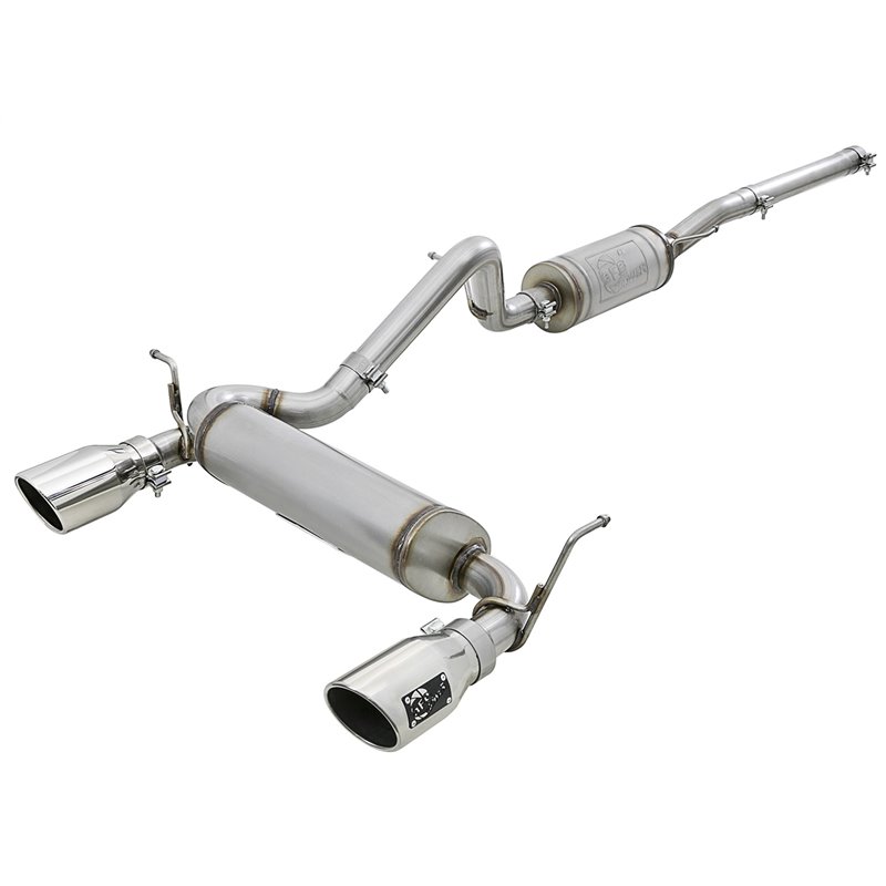 aFe POWER | Rebel Series 2-1/2in 409 SS Cat-Back w/Polished Tips - Wrangler (JK) 3.6L / 3.8L 2007-2018