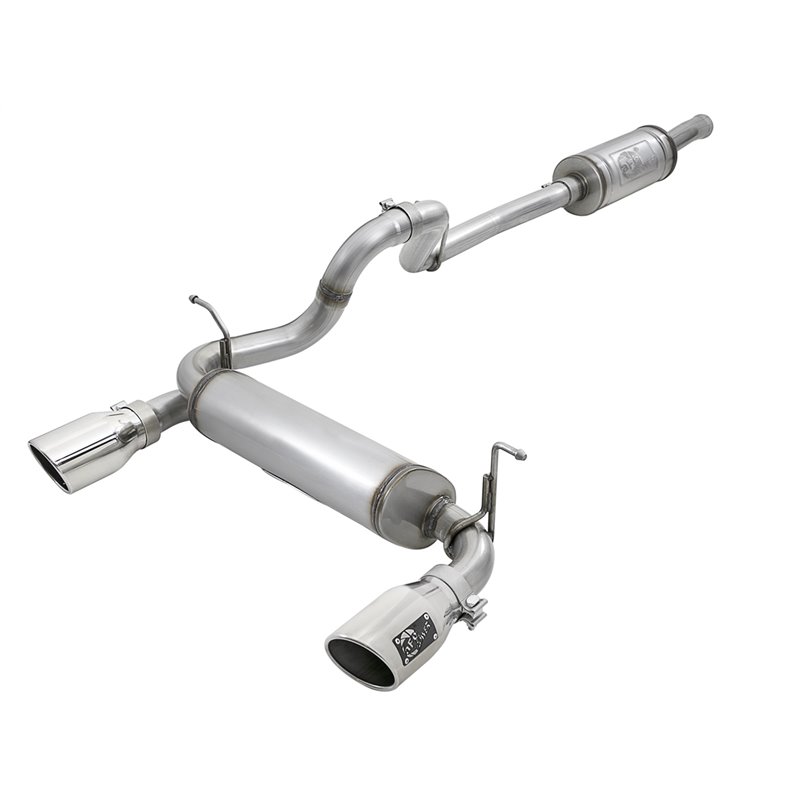 aFe POWER | Rebel Series 2-1/2in 409 SS Cat-Back w/Polished Tips - Wrangler (JL) 2.0T / 3.6L 2018-2021