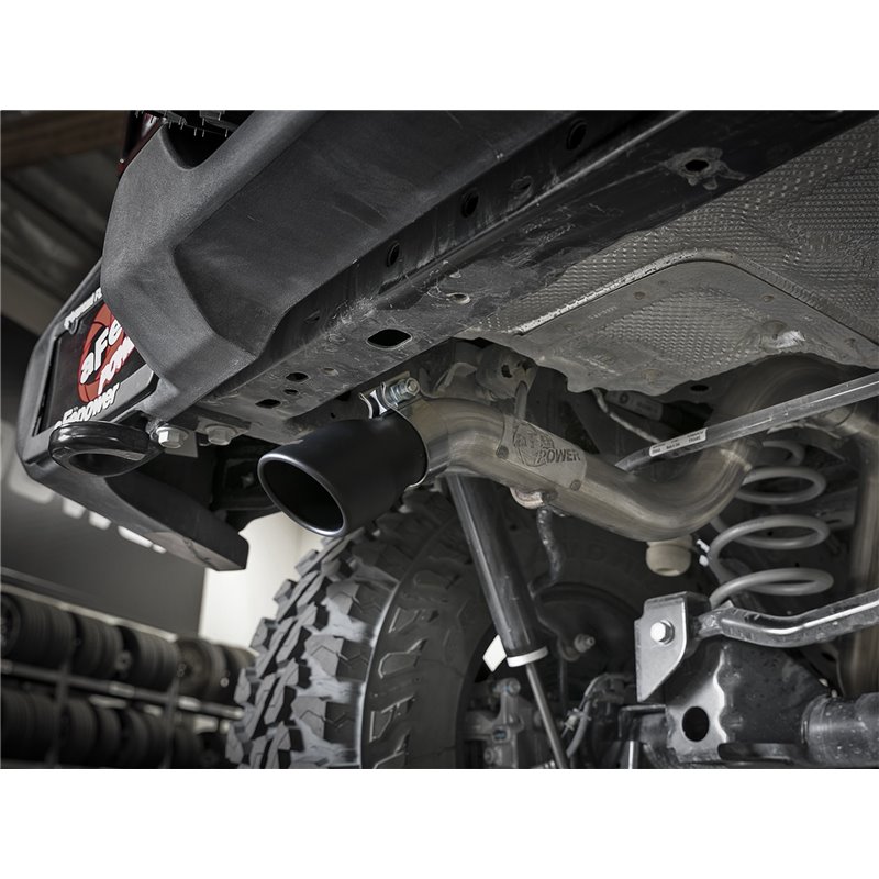aFe POWER | MACH Force-Xp 2-1/2in 409 SS Axle-Back Hi-Tuck Black Tip - Wrangler (JL) 2.0T / 3.6L 2018-2021