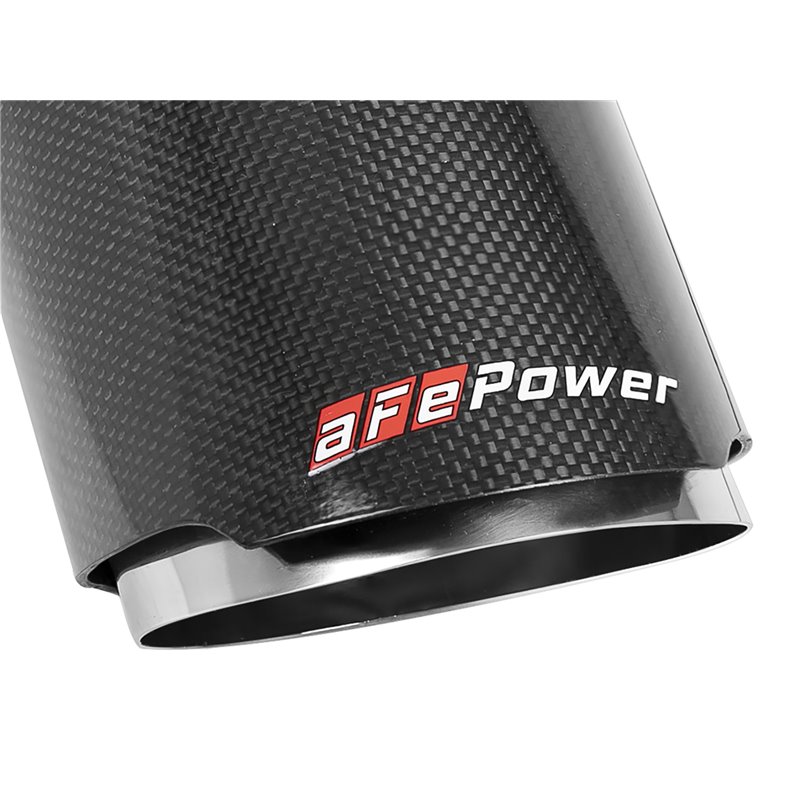 aFe Power | MACH Force-Xp 4-1/2 IN Carbon Fiber OE Replacement Exhaust Tips - Charger 6.2L / 6.4L 2015-2023 aFe POWER Exhaust...