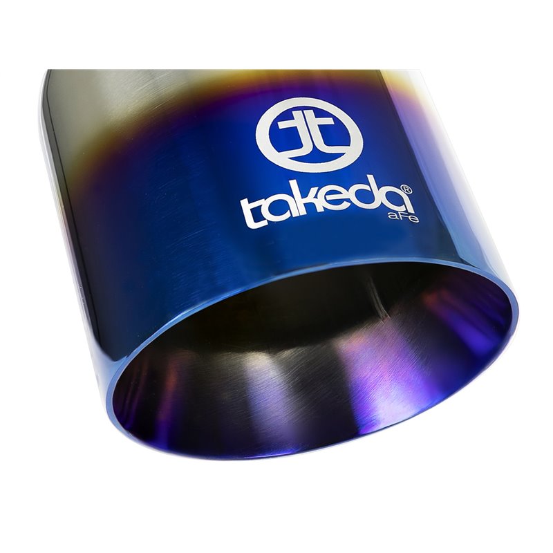 aFe Power | Takeda 304 Stainless Steel Clamp-on Exhaust Tip Blue Flame aFe POWER Exhaust Tip