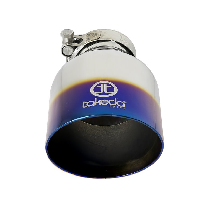 aFe Power | Takeda 304 Stainless Steel Clamp-on Exhaust Tip Blue Flame aFe POWER Exhaust Tip