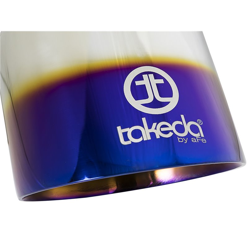 aFe Power | Takeda 304 Stainless Steel Clamp-on Exhaust Tip Blue Flame aFe POWER Exhaust Tip