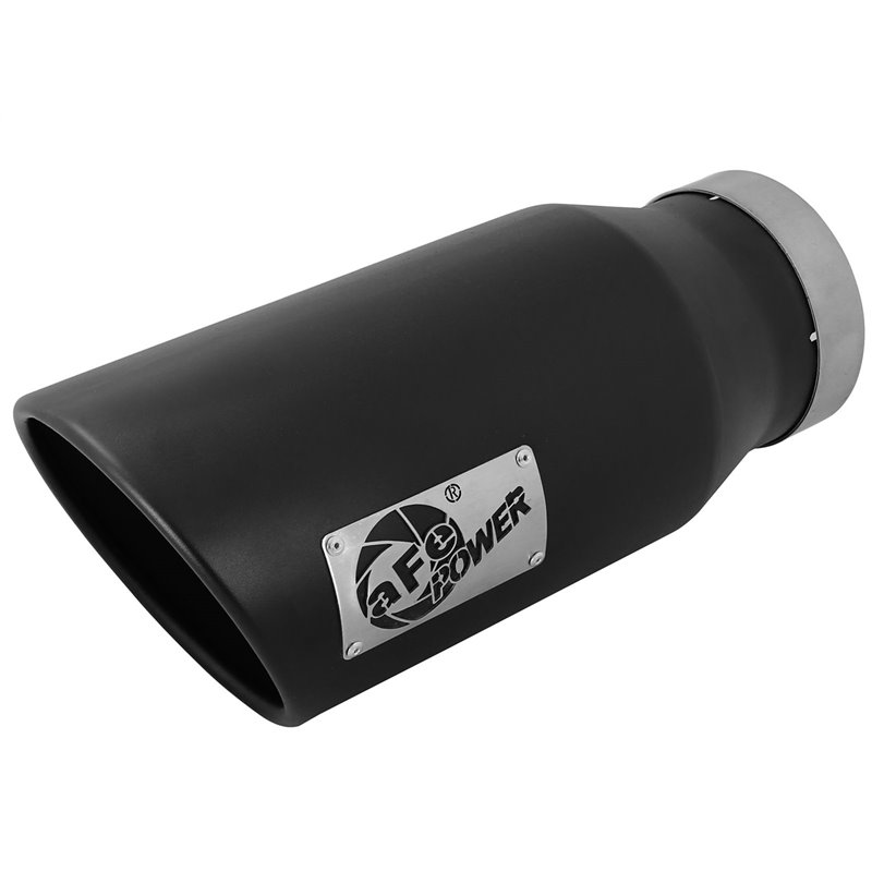 aFe Power | MACH Force-Xp 409 Stainless Steel Clamp-on Exhaust Tip Black Left Side Exit aFe POWER Exhaust Tip