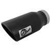 aFe Power | MACH Force-Xp 409 Stainless Steel Clamp-on Exhaust Tip Black Left Side Exit aFe POWER Exhaust Tip