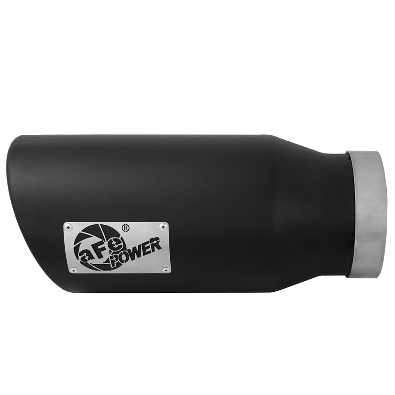 aFe Power | MACH Force-Xp 409 Stainless Steel Clamp-on Exhaust Tip Black Left Side Exit aFe POWER Exhaust Tip