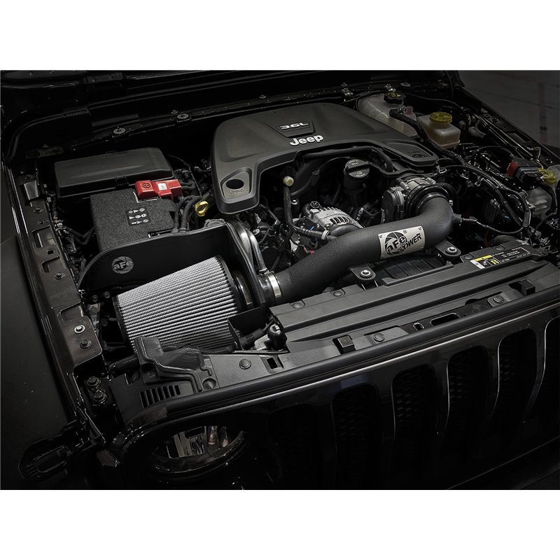 aFe Power | Magnum FORCE Stage-2XP Cold Air Intake System w/Pro DRY S Media Black - Gladiator / Wrangler (JL) 3.6L / 2.0T 201...