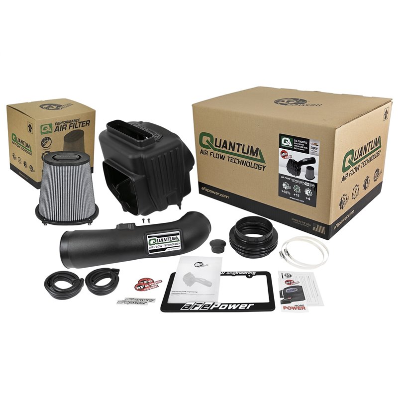 aFe POWER | QUANTUM Cold Air Intake w/Pro DRY S - Silverado 2500 HD / Silverado 3500 HD / Sierra 2500 HD / Sierra 3500 HD 6.6L 2