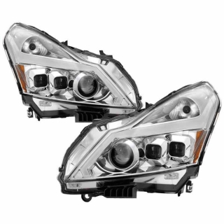 Xtune | Projector Headlights - LED Stripe - Chrome Xtune Switchback & Sequential Headlights