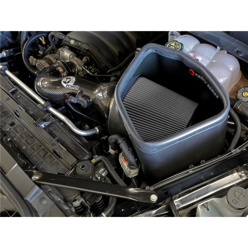aFe Power | Track Series Stage-2 Carbon Fiber Intake System w/Pro DRY S Media - Cadillac / Chevrolet / GMC 6.2L / 5.3L 2019-2...