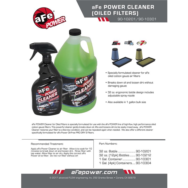 aFe POWER | Magnum FLOW Pro 5R Air Filter Power Cleaner 32 oz Spray Bottle