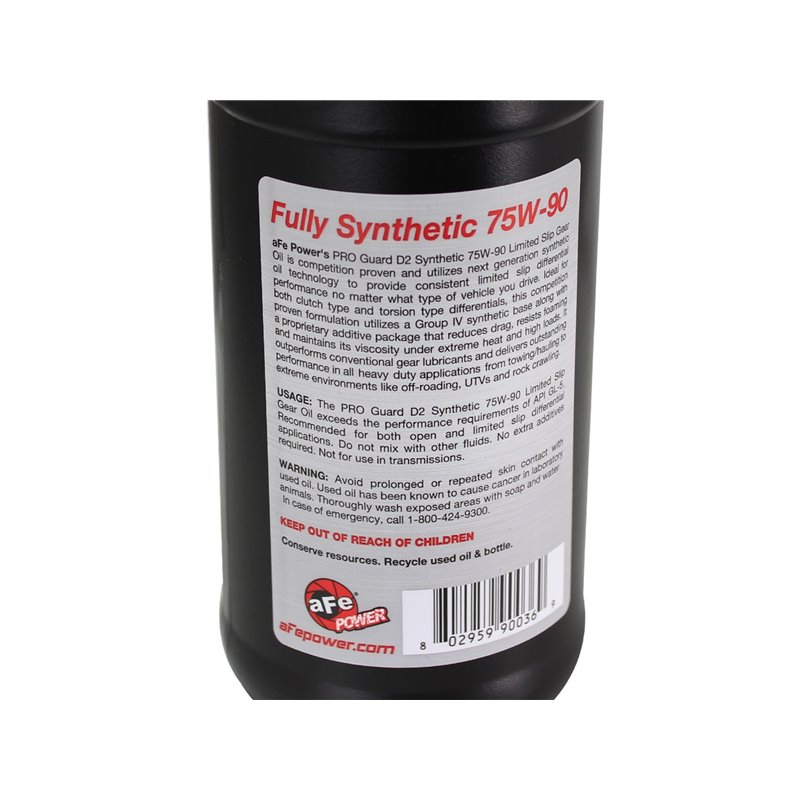 aFe POWER | Chemicals Pro GUARD D2 Synthetic Gear Oil 75W-90 Qt. (12-Pack)