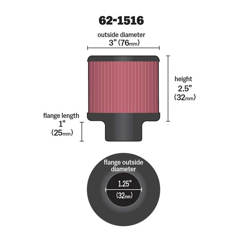 K&N | Vent Air Filter/Breather K&N Air Filter