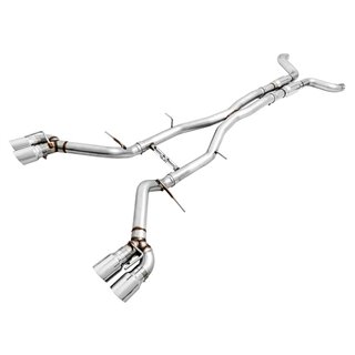 AWE Tuning | Track Cat-Back Exhaust Quad Chrome Tips - Camaro SS / ZL1 6.2L 2016-2022