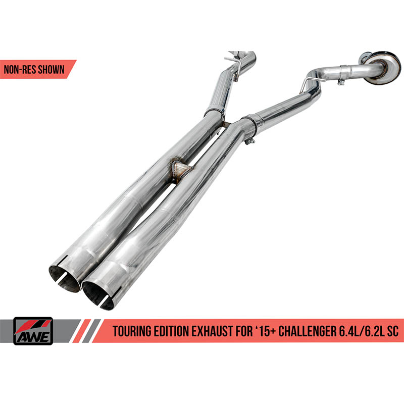 AWE Tuning | Touring Cat-Back Exhaust - Challenger 6.2L / 6.4L 2015-2023 AWE Tuning Cat-Back Exhausts