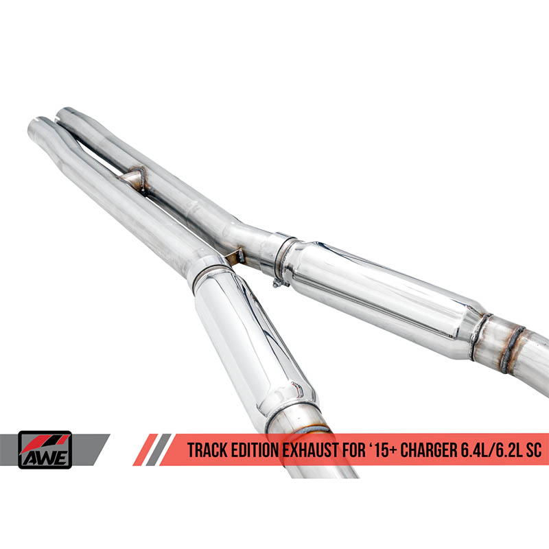 AWE Tuning | Track Cat-Back Exhaust Chrome Tips - Charger 6.2L / 6.4L 2015-2021