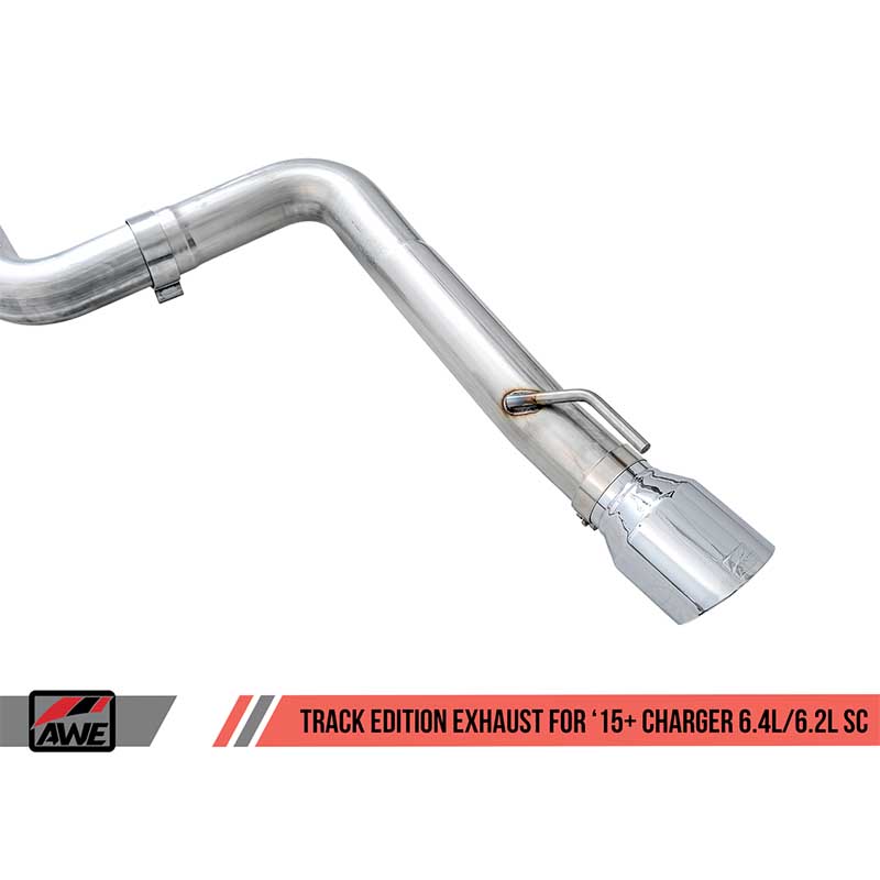 AWE Tuning | Track Cat-Back Exhaust Chrome Tips - Charger 6.2L / 6.4L 2015-2021