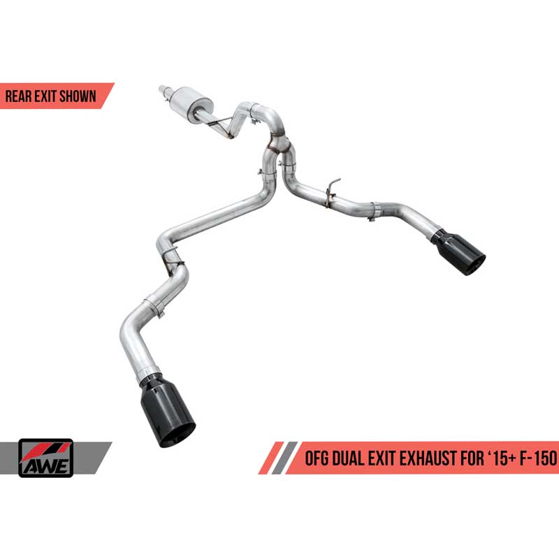 AWE Tuning | 0FG Cat-Back Exhaust 5" Chrome Tips - F-150 2.7T / 3.5T / 5.0L 2015-2020