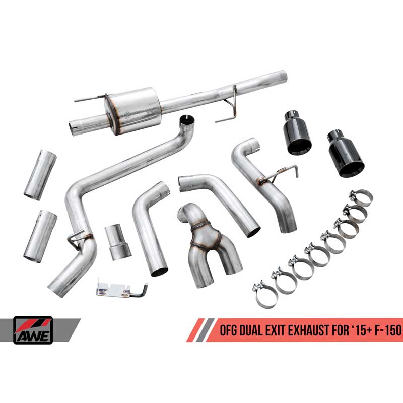 AWE Tuning | 0FG Cat-Back Exhaust 5" Chrome Tips - F-150 2.7T / 3.5T / 5.0L 2015-2020