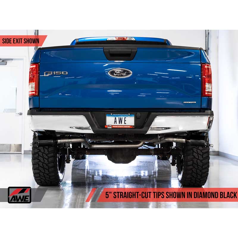 AWE Tuning | 0FG Cat-Back Exhaust 5" Chrome Tips - F-150 2.7T / 3.5T / 5.0L 2015-2020