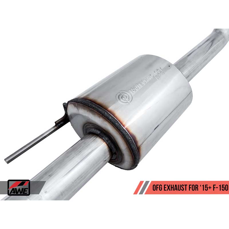 AWE Tuning | 0FG Cat-Back Exhaust 4.5" Black Tips - F-150 2015-2020 AWE Tuning Cat-Back Exhausts