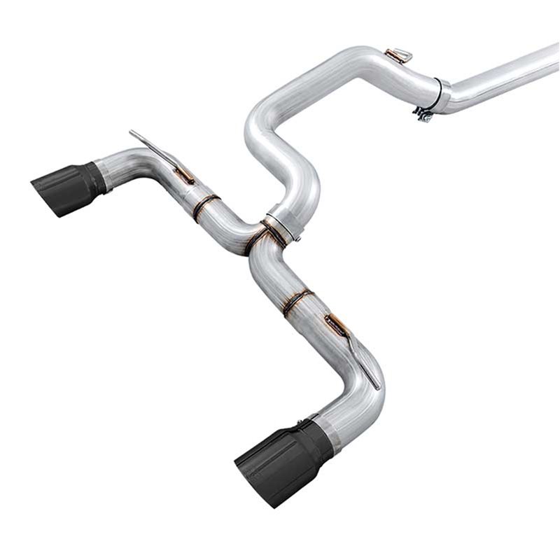 AWE Tuning | Track Cat-Back Exhaust Black Tips - Focus 2.3T 2016-2018 AWE Tuning Cat-Back Exhausts