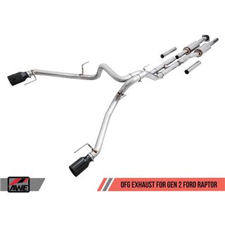 AWE Tuning | 0FG Cat-Back Exhaust 5" Black tips - F-150 Raptor 3.5T 2017-2020