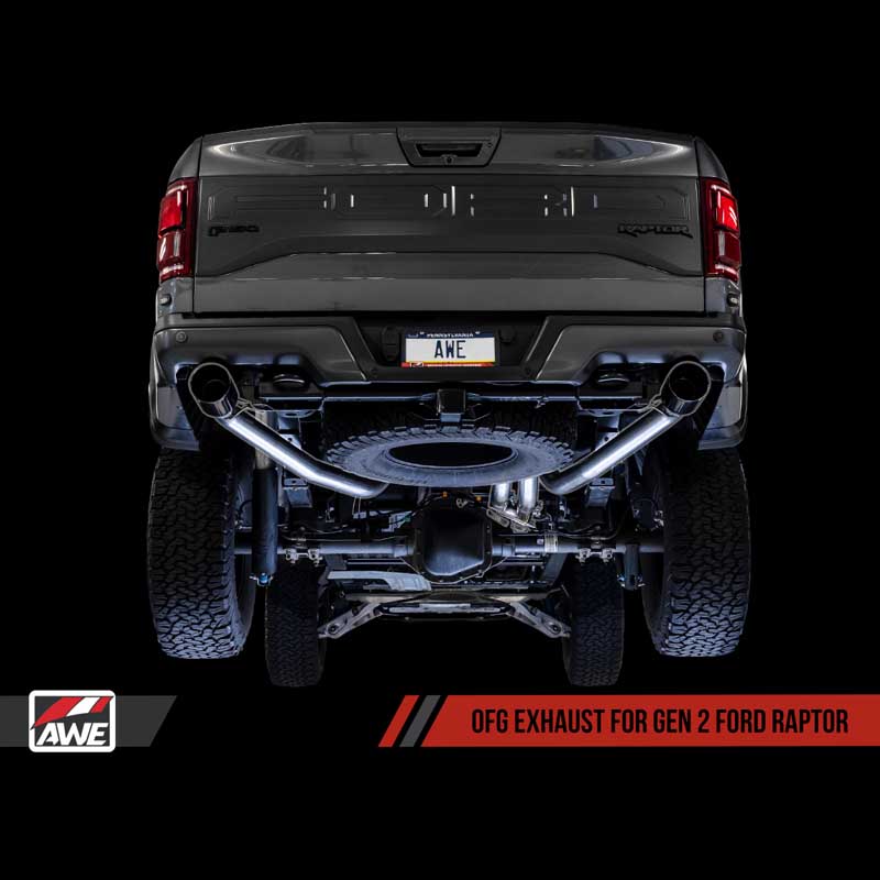 AWE Tuning | 0FG Cat-Back Exhaust 5" Black tips - F-150 Raptor 3.5T 2017-2020