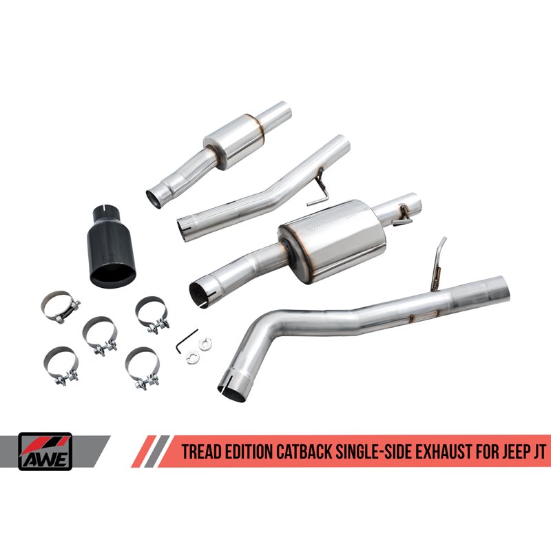 AWE Tuning | Tread Cat-Back Exhaust Single Side - Gladiator JT 3.6L 2020-2021