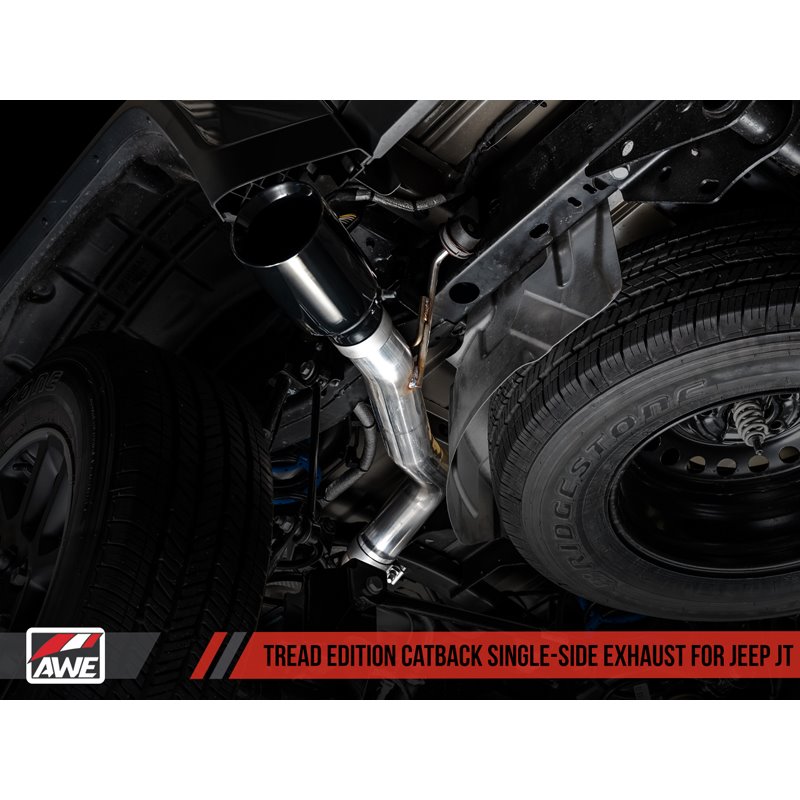 AWE Tuning | Tread Cat-Back Exhaust Single Side - Gladiator 3.6L 2020-2023 AWE Tuning Cat-Back Exhausts