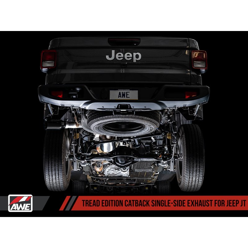 AWE Tuning | Tread Cat-Back Exhaust Single Side - Gladiator 3.6L 2020-2023 AWE Tuning Cat-Back Exhausts