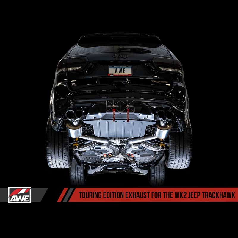 AWE Tuning | Touring Cat-Back Exhaust Stock Tips - Grand Cherokee Trackhawk / SRT 6.2L / 6.4L 2014-2021 AWE Tuning Cat-Back E...