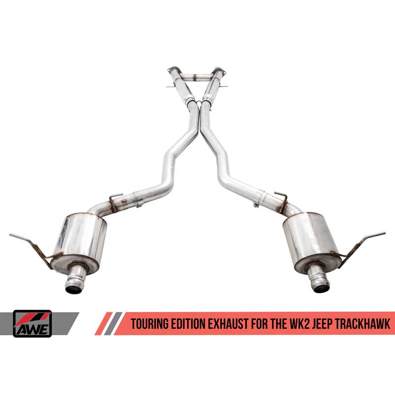 AWE Tuning | Touring Cat-Back Exhaust Stock Tips - Grand Cherokee Trackhawk / SRT 6.2L / 6.4L 2014-2021 AWE Tuning Cat-Back E...