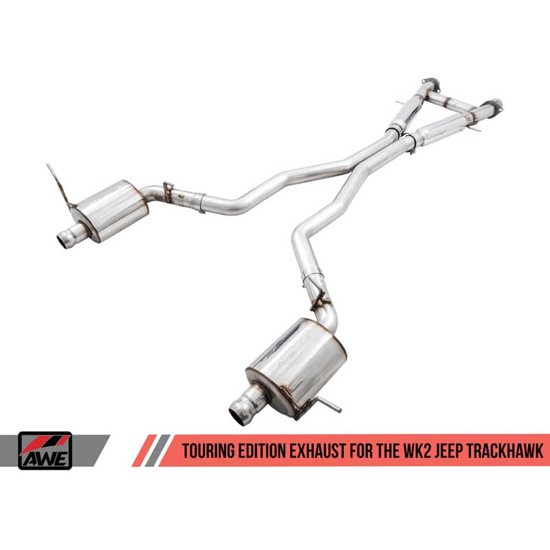AWE Tuning | Touring Cat-Back Exhaust Stock Tips - Grand Cherokee Trackhawk / SRT 6.2L / 6.4L 2014-2021 AWE Tuning Cat-Back E...