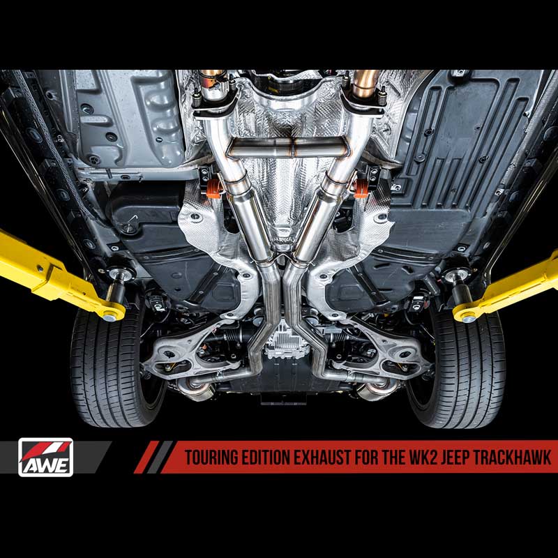 AWE Tuning | Touring Cat-Back Exhaust Stock Tips - Grand Cherokee Trackhawk / SRT 6.2L / 6.4L 2014-2021 AWE Tuning Cat-Back E...